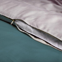 Комплект постельного белья Евро тенсель Mona Liza Storm серый без простыни - фото 4