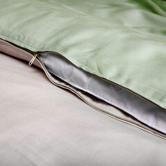 Комплект постельного белья Евро тенсель Mona Liza Mint зеленый без простыни - фото 4