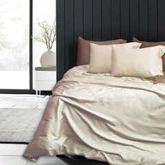 Комплект постельного белья 2-спальный тенсель Mona Liza Gold бежевый без простыни - фото 3