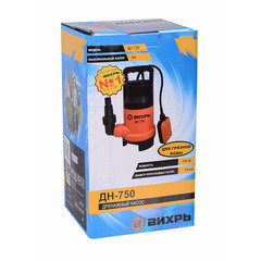 Насос дренажный Вихрь ДН-750 для грязной воды 255 л/мин (68/2/2) - фото 5