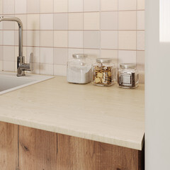 Столешница дуб выбеленный 3000х600х38 мм ДСП - фото 2