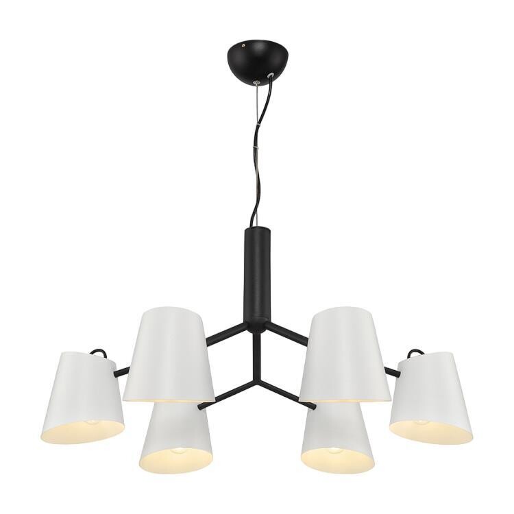 Изображение товара Люстра подвесная Freya Nordic 8 ламп металл стиль лофт черный белый