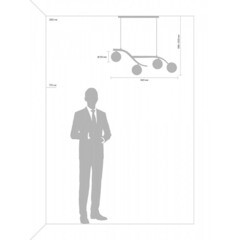 Люстра подвесная Freya Rosella E27 240 Вт 16 кв.м (FR8014PL-04BS) - фото 4