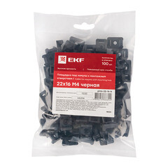 Площадка для крепления стяжек PROxima 22х16 мм полиамидная черная (100 шт.) (pmo-22-16-b) - фото 3