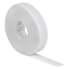 Хомут-липучка для крепления кабеля EKF PROxima 20 мм 5 м полиамидный белый (hlft-2-w) - фото 1