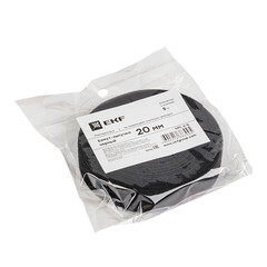 Хомут-липучка для крепления кабеля EKF PROxima 20 мм 5 м полиамидный черный (hlft-2-b) - фото 3