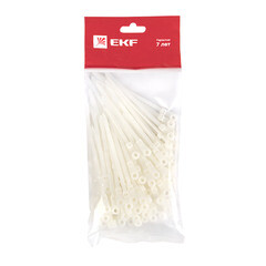 Стяжка кабельная EKF PROxima 100х3,6 мм под винт нейлоновая белая (100 шт.) (plc-c-o-3.6x100) - фото 2