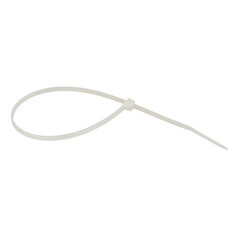 Изображение товара Стяжка кабельная EKF Basic 200х2,5 мм нейлоновая белая (100 шт.) (plc-c-2.5x200)