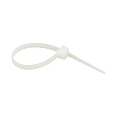 Изображение товара Стяжка кабельная EKF Basic 80х2,5 мм нейлоновая белая (100 шт.) (plc-c-2.5x80)