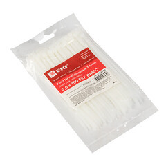 Стяжка кабельная EKF Basic 150х3,6 мм нейлоновая белая (100 шт.) (plc-c-3.6x150) - фото 2