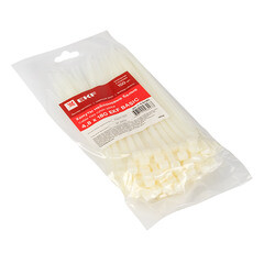 Стяжка кабельная EKF Basic 180х4,8 мм нейлоновая белая (100 шт.) (plc-c-4.8x180) - фото 2