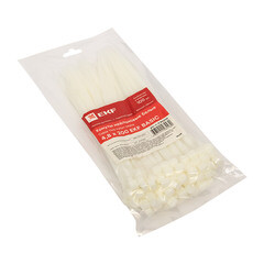 Стяжка кабельная EKF Basic 200х4,8 мм нейлоновая белая (100 шт.) (plc-c-4.8x200) - фото 2