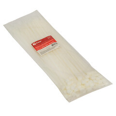 Стяжка кабельная EKF Basic 400х7,2 мм нейлоновая белая (100 шт.) (plc-c-7.2x400) - фото 2