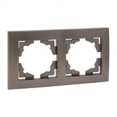 Изображение товара Рамка EKF Валенсия двухместная графит (EWM-G-302-60)