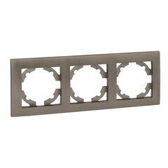 Рамка EKF Валенсия трехместная бежевая (EWM-G-303-40) - фото 1