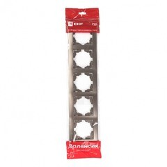 Рамка EKF Валенсия пятиместная графит (EWM-G-305-60) - фото 2