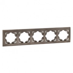 Рамка EKF Валенсия пятиместная графит (EWM-G-305-60) - фото 1