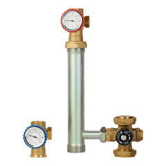 Насосная группа Stout 1 ВР(г) х 1 1/2 НР(ш) с термостатическим смесительным клапаном без насоса (SDG-0002-002501) - фото 7