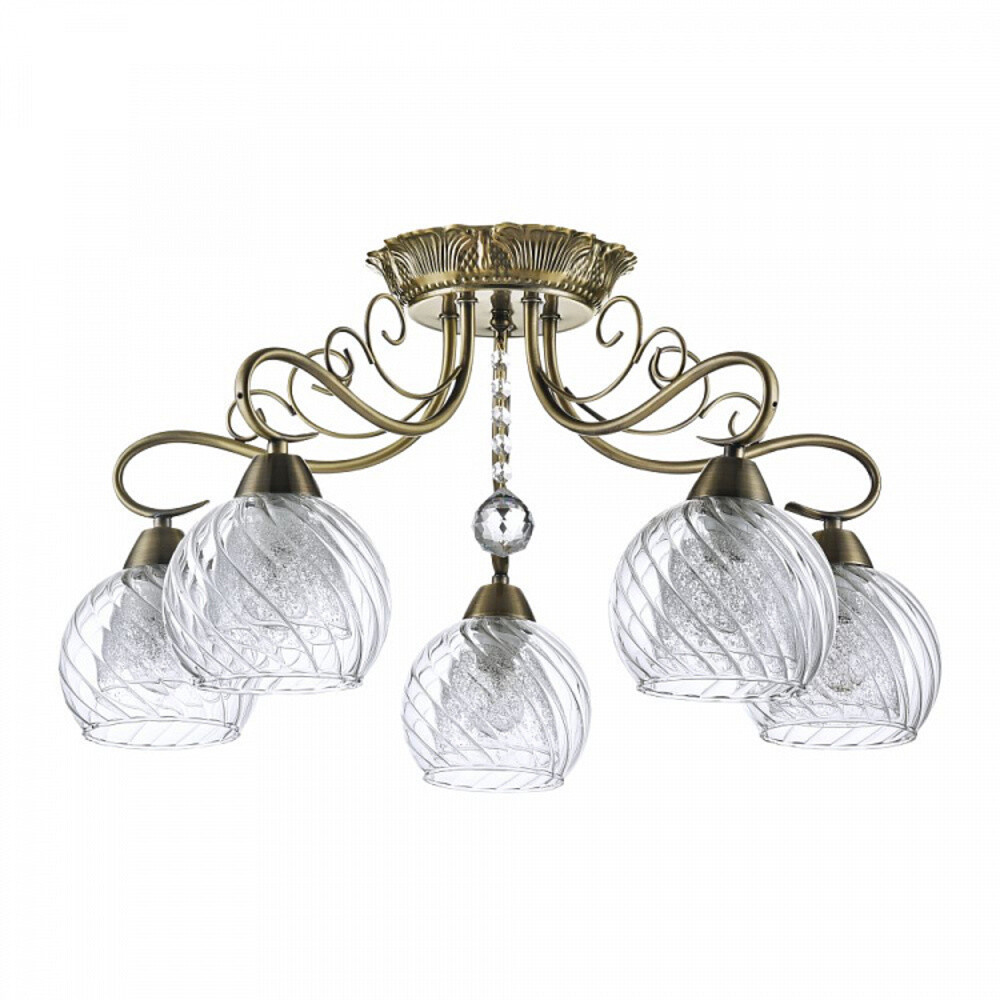 Изображение товара Люстра потолочная Freya Nella E14 200 Вт бронзовая с кристаллами и стеклом