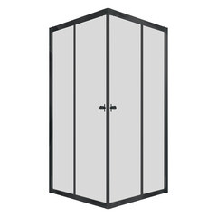 Душевой уголок Triton Вента черный 100х100х185 см квадрат стекло прозрачное 4 мм (Щ0000054477) - фото 3