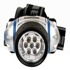 Изображение товара Фонарь налобный Camelion светодиодный 7 LED на батарейках AAA пластик 3 режима (LED5310-7F3)
