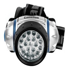 Изображение товара Фонарь налобный Camelion светодиодный 19 LED на батарейках AAA пластик 4 режима (LED5313-19F4)