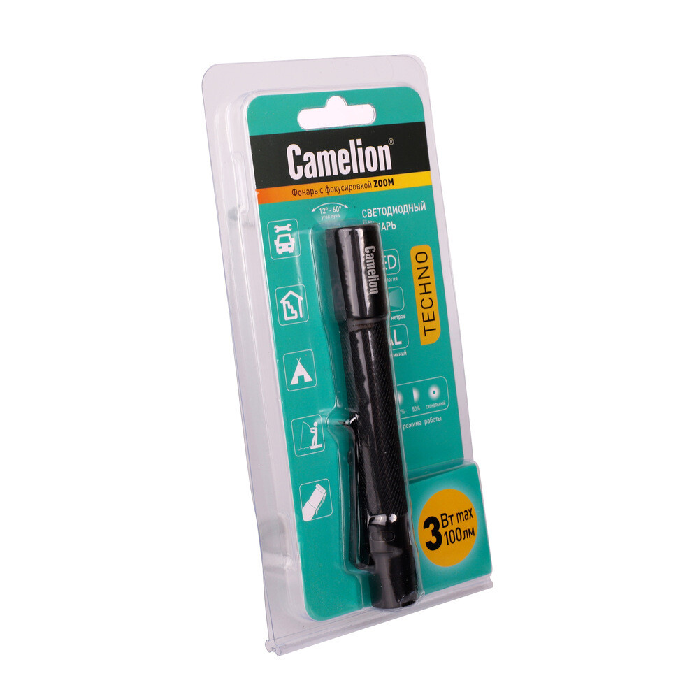 Изображение товара Фонарь Camelion LED51533 ручной с 1 светодиодом и режимом Zoom