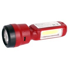 Изображение товара Фонарь ручной Ultraflash (LED53764) светодиодный 2 LED 3 Вт аккумуляторный Li-Ion 600 мАч пластик 2 режима