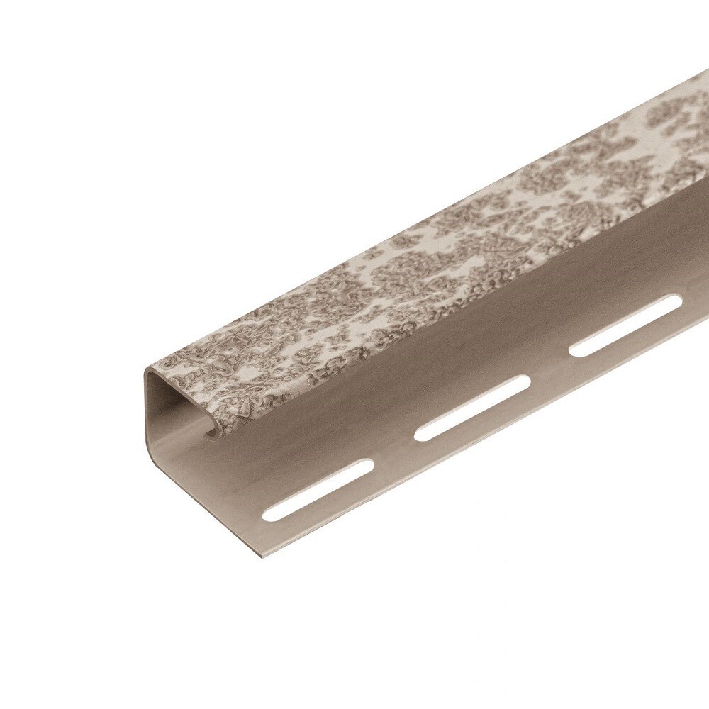 Изображение товара J-профиль Tecos Brickwork 3050 мм сильвер для монтажа сайдинга