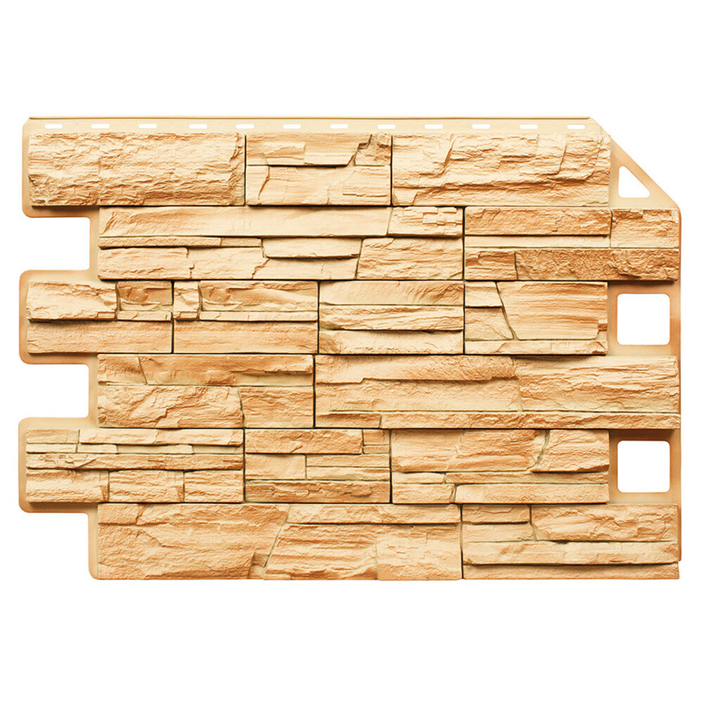 Изображение товара Фасадные панели Royal Stone Rocky Stone 905х620 мм буффало для наружных работ