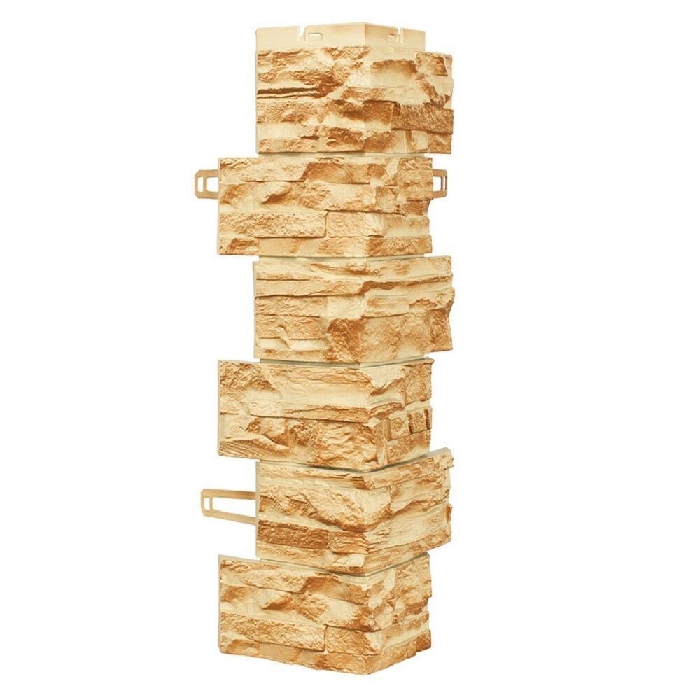 Изображение товара Угол наружный Royal Stone 620х195 мм буффало фасад рельеф под камень из полипропилена