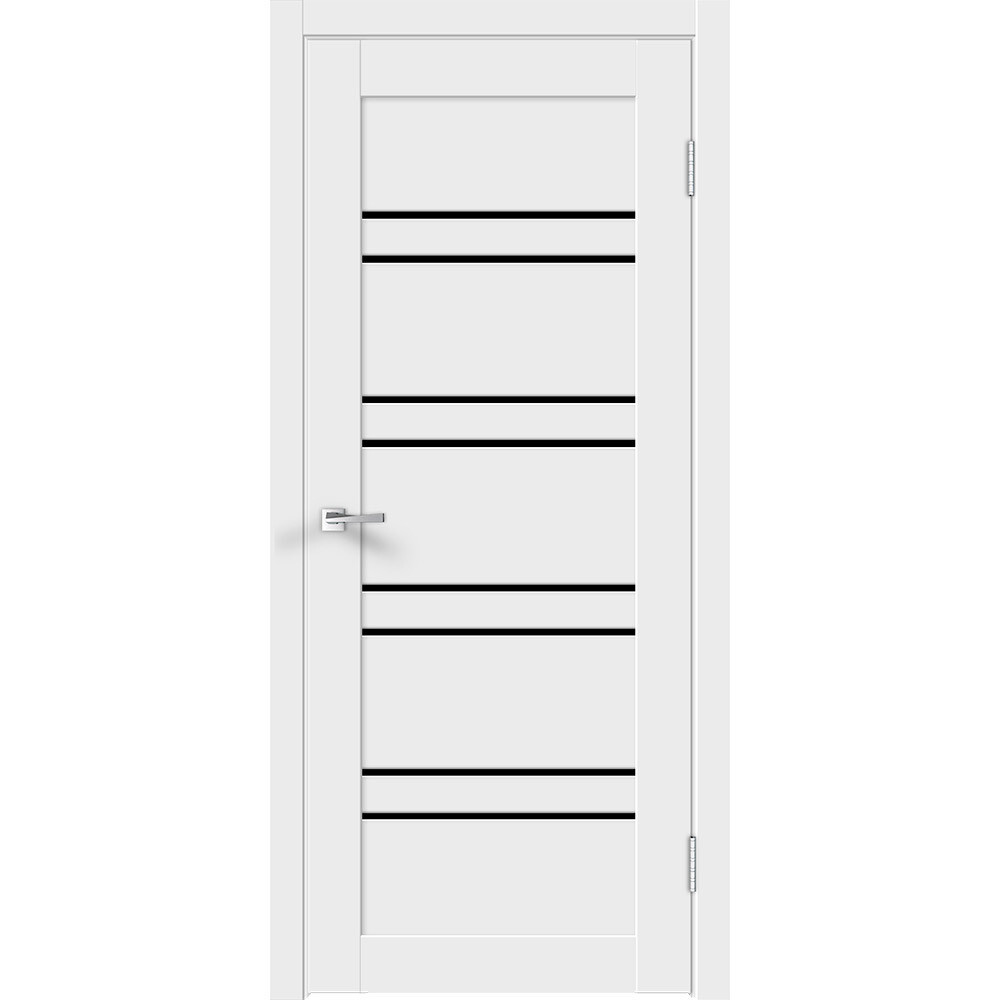 Изображение товара Межкомнатная дверь VellDoris Linea 8 600х2000 мм с стеклом и замком, эмалит белая