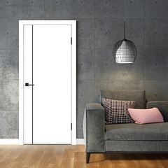 Дверь межкомнатная Smart M1 600х2000 мм ПВХ эмалит белая глухая с замком - фото 2