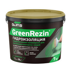 Изображение товара Гидроизоляция акриловая Glims GreenResin зеленая 7 кг