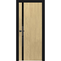 Дверь межкомнатная Ставерн 800х2000 мм ПВХ дуб мадейра янтарь со стеклом с замком - фото 4