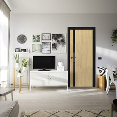 Дверь межкомнатная Ставерн 800х2000 мм ПВХ дуб мадейра янтарь со стеклом с замком - фото 3