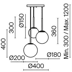 Светильник подвесной Maytoni Basic form E14 120 Вт 12 кв.м белый IP20 (MOD321PL-03W) - фото 2