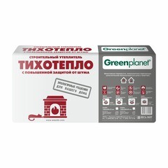 Изображение товара Шумоизоляция Greenplanet ТихоТепло 10х600х1200 мм 8,64 кв.м
