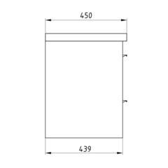 Комплект тумба с раковиной АСБ-Мебель Монца 60 см подвесная дуб золотой (12305/UM-COM60/1) - фото 3
