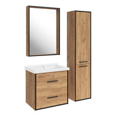 Тумба под раковину АСБ-Мебель Монца 60 см подвесная дуб золотой (12305) - фото 5