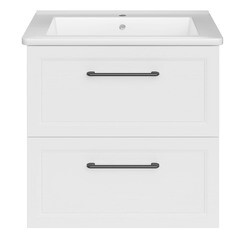 Тумба под раковину АСБ-Мебель Белмонти 65 см подвесная белая софт (11851) - фото 9