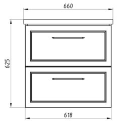 Тумба под раковину АСБ-Мебель Белмонти 65 см подвесная белая софт (11851) - фото 2