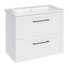 Изображение товара Тумба под раковину АСБ-Мебель Белмонти 75 см подвесная белая софт (11850)