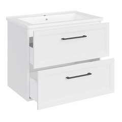 Тумба под раковину АСБ-Мебель Белмонти 75 см подвесная белая софт (11850) - фото 2