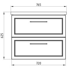 Тумба под раковину АСБ-Мебель Белмонти 75 см подвесная белая софт (11850) - фото 7
