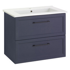Изображение товара Тумба под раковину АСБ-Мебель Белмонти 75 см подвесная синяя софт (11854)
