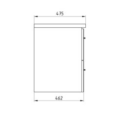 Тумба под раковину АСБ-Мебель Белмонти 75 см подвесная синяя софт (11854) - фото 6