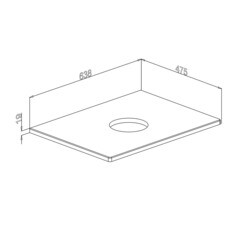 Столешница под раковину 63,8х47,5х1,9 см бетон монблан АСБ-Мебель Белмонти (11865) - фото 2