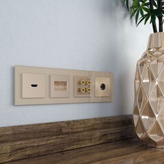 Розетка телевизионная Werkel встраиваемая шампань (a050856) - фото 3