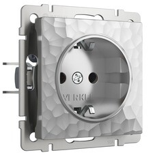 Розетка Werkel встраиваемая серебряная со шторками (a052076)